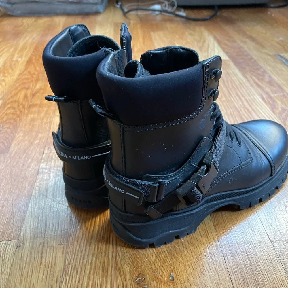 prada black combat boots - Picture 2 of 6
